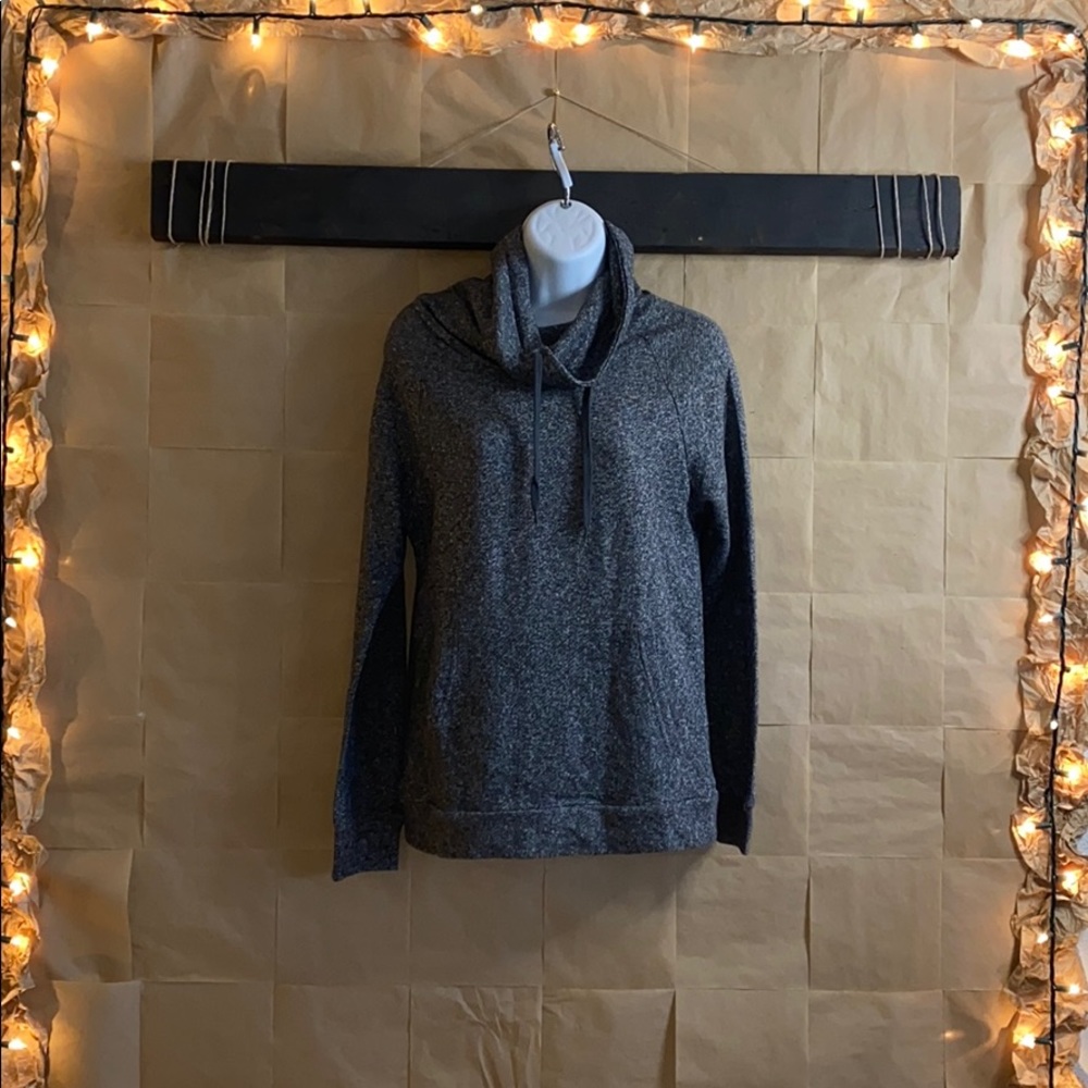 Derek Heart Grey Turtle Scarf Sweater